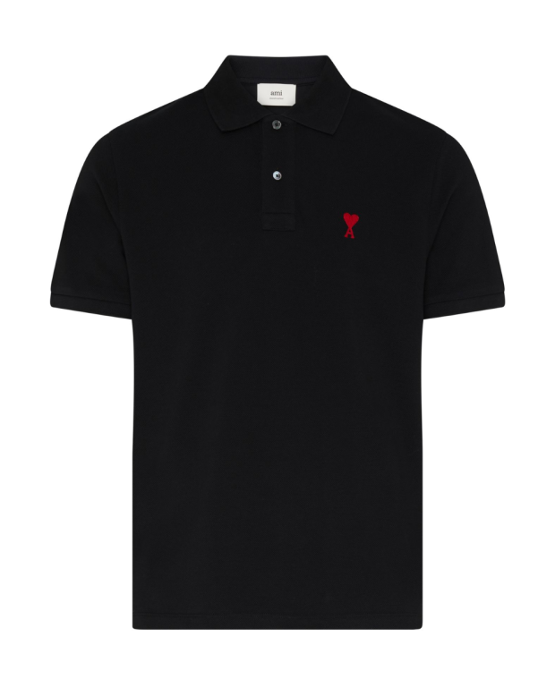 Polo ADC en coton noir Polo ADC en coton noir