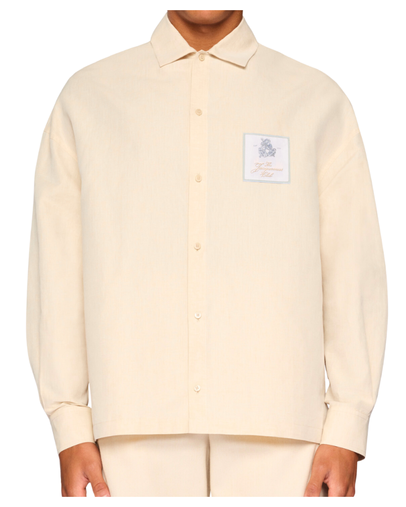 【JACQUEMUS】La Chemise Atelier リネン混シャツ JACQUEMUS La Chemise Atelier linen-blend shirt | Harvey Nichols