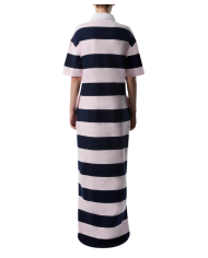 Striped long Polo Dress blue/pink Striped long Polo Dress blue/pink