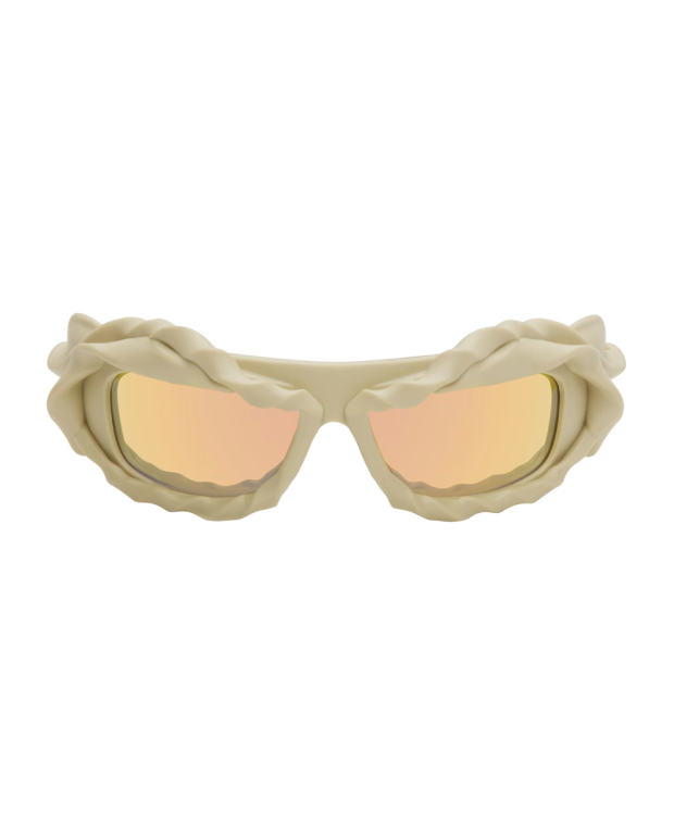 Lunettes de Soleil torsadées beiges/gold Lunettes de Soleil torsadées beiges/gold