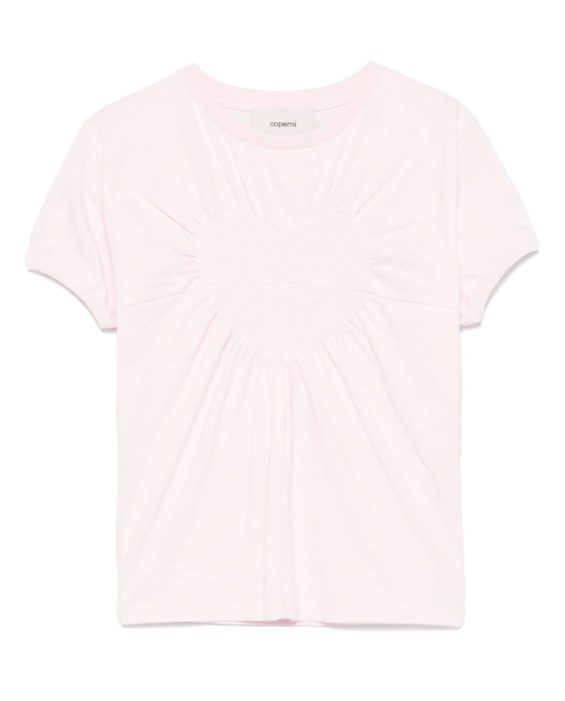 T-shirt Coeur froncé rose T-shirt Coeur froncé rose