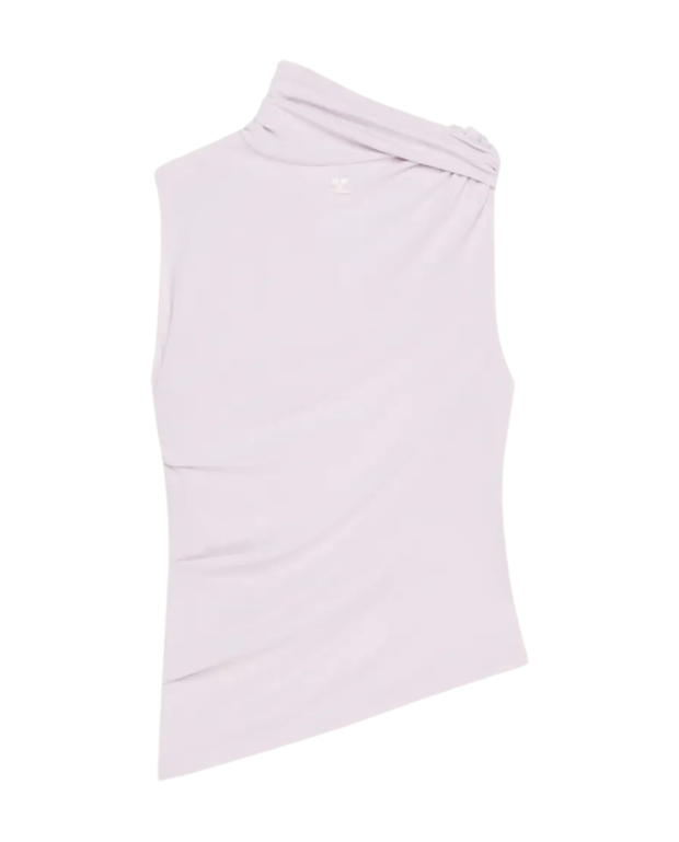 Top Drapée en jersey sel rose Top Drapée en jersey sel rose