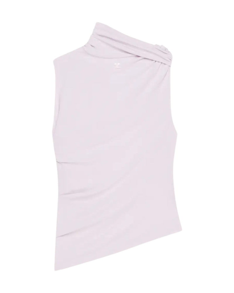 Top Drapée en jersey sel rose Top Drapée en jersey sel rose