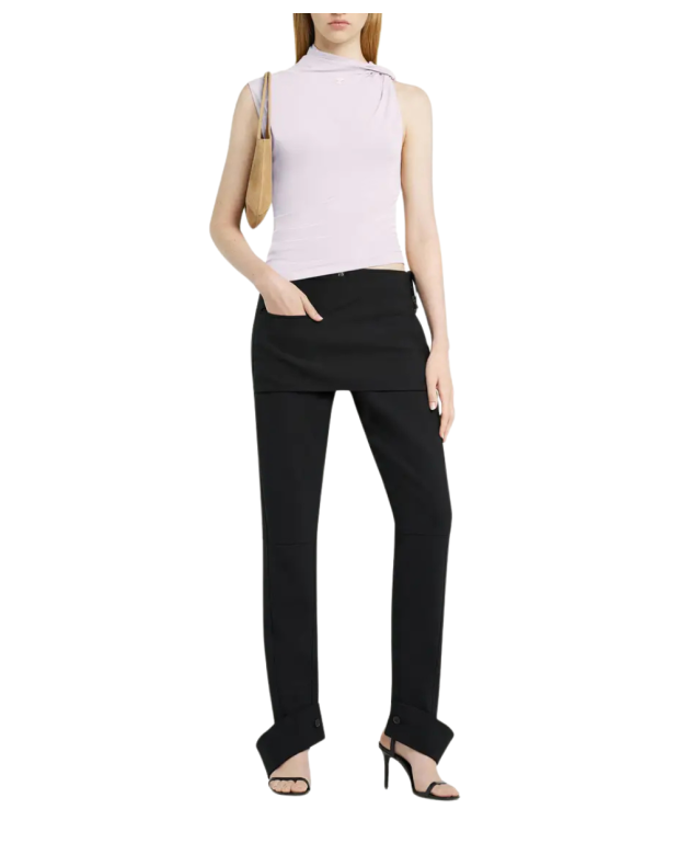 Top Drapée en jersey sel rose Top Drapée en jersey sel rose