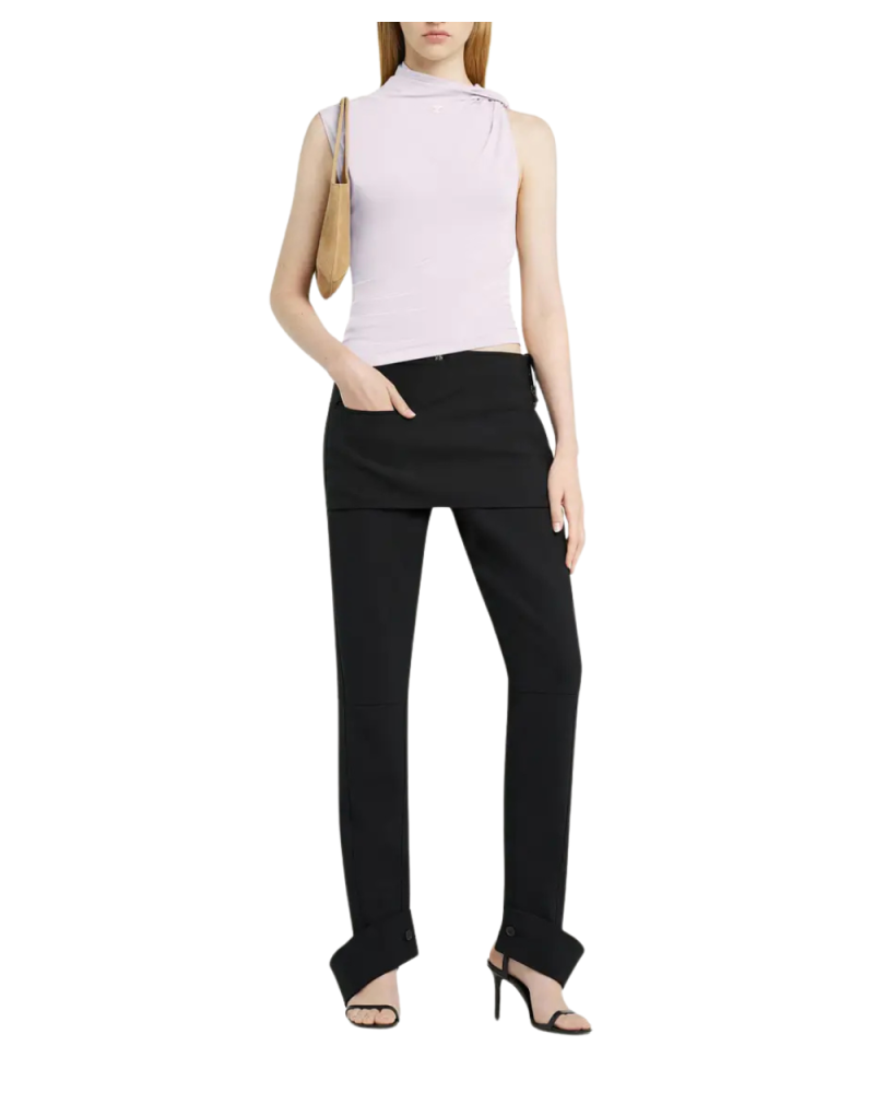 Draped jersey Top salt pink