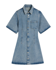 Robe Chemise manches courtes bleu Robe Chemise manches courtes bleu