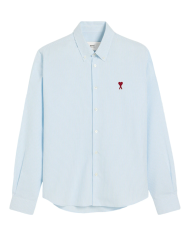 Chemise Oxford rayé bleu ciel / blanc naturel Chemise Oxford rayé bleu ciel / blanc naturel