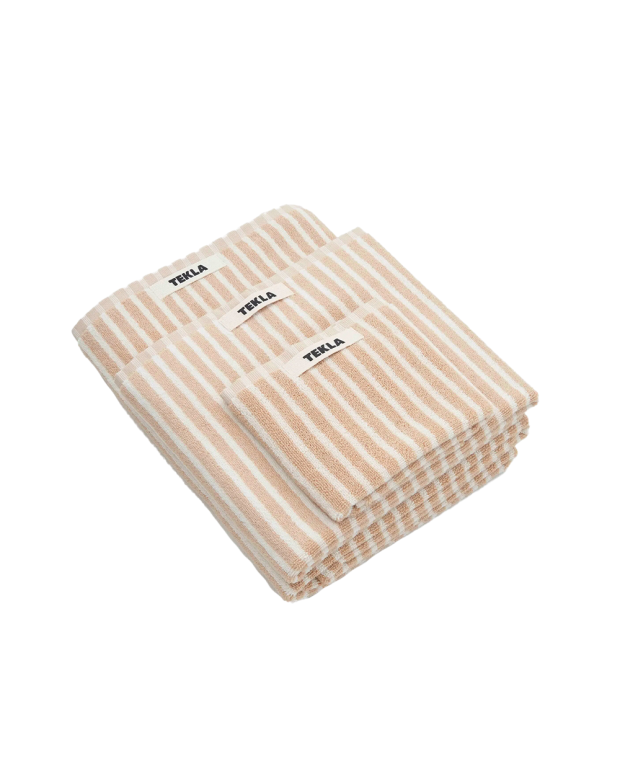 Ivory striped Hand Towel
