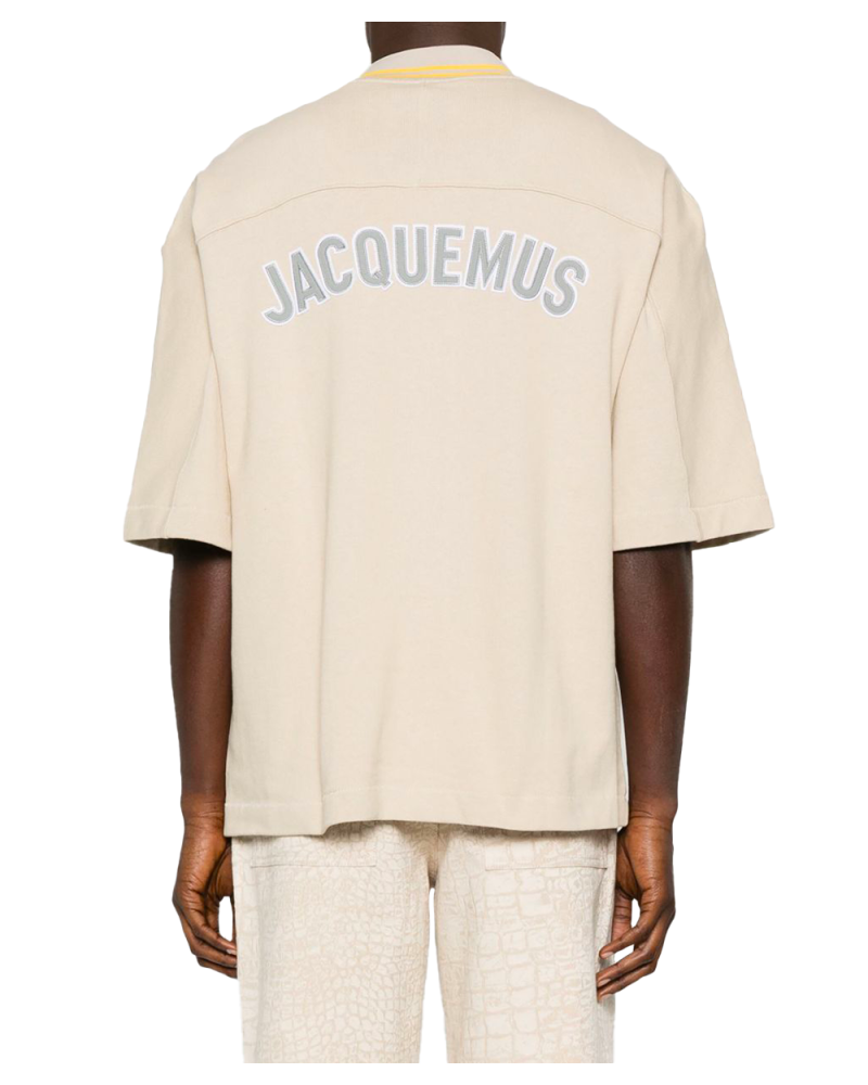 Tシャツ・カットソー JACQUEMUS La Chemise Baseball Short Sleeve Shirt White 255SH Jacquemus La Chemise Baseball ML Shirt | White | FARFETCH