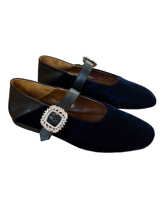 Ballerine Bukkle bleu foncé
