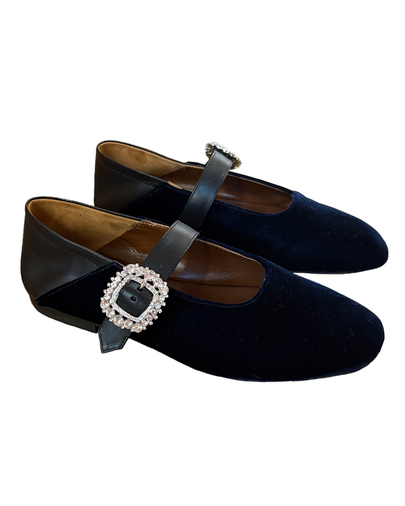 Ballerine Bukkle bleu foncé