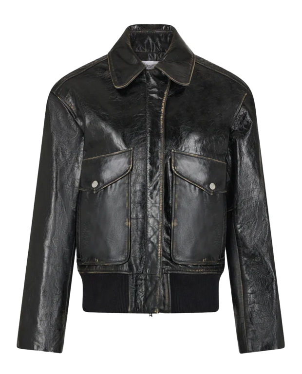 Black leather Aviator Jacket Black leather Aviator Jacket