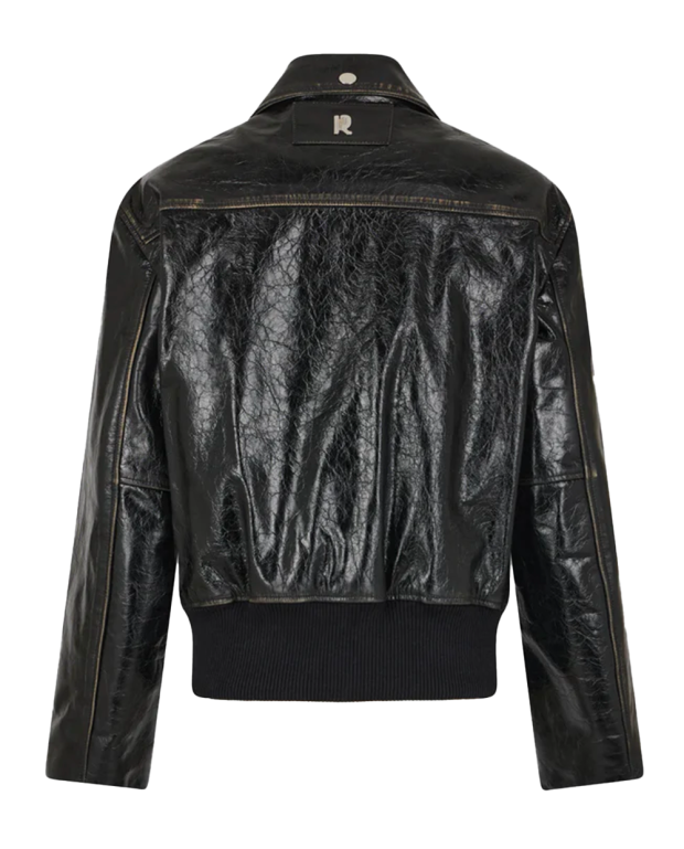 Blouson Aviateur en cuir noir Blouson Aviateur en cuir noir