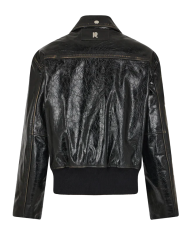 Blouson Aviateur en cuir noir Blouson Aviateur en cuir noir
