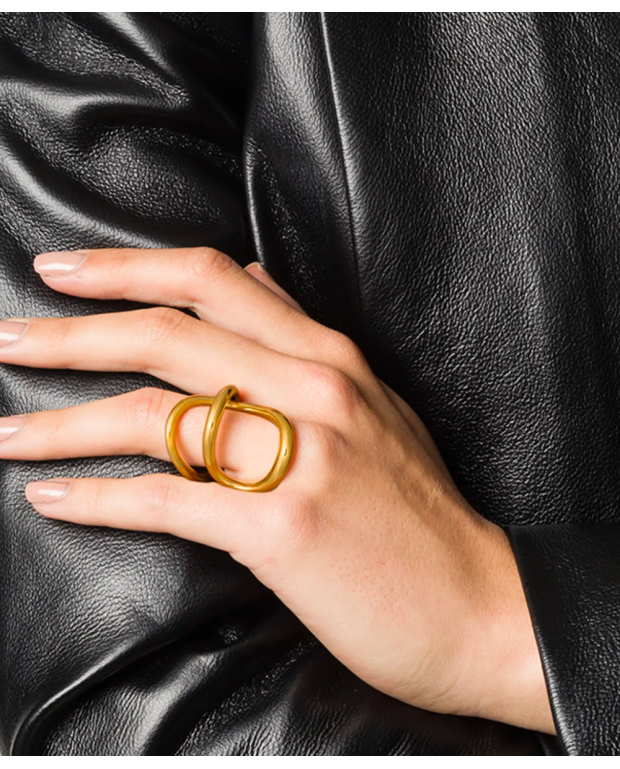 Ribbon ring vermeil Ribbon ring vermeil