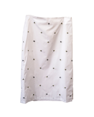 Floral poplin Skirt white Floral poplin Skirt white