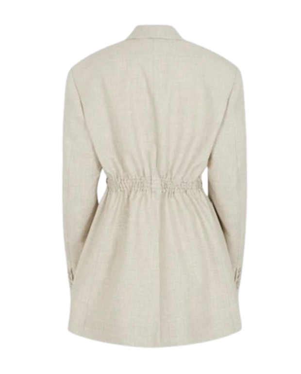 Veste de Blazer en lainage chiné beige Veste de Blazer en lainage chiné beige
