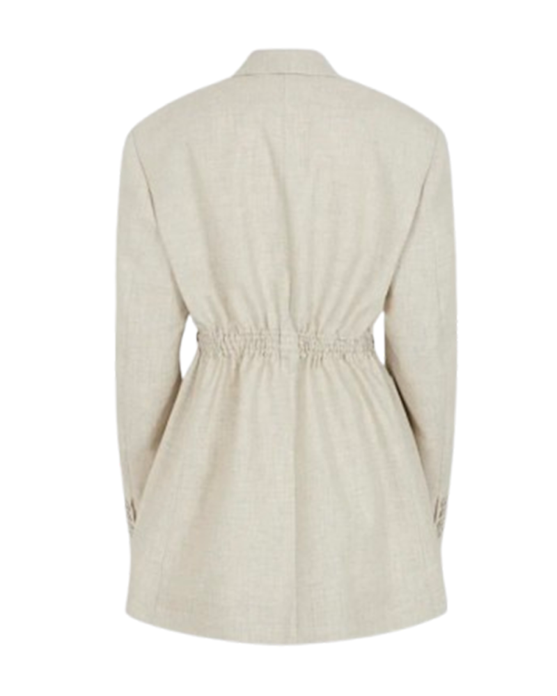 Veste de Blazer en lainage chiné beige Veste de Blazer en lainage chiné beige