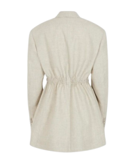 Veste de Blazer en lainage chiné beige Veste de Blazer en lainage chiné beige