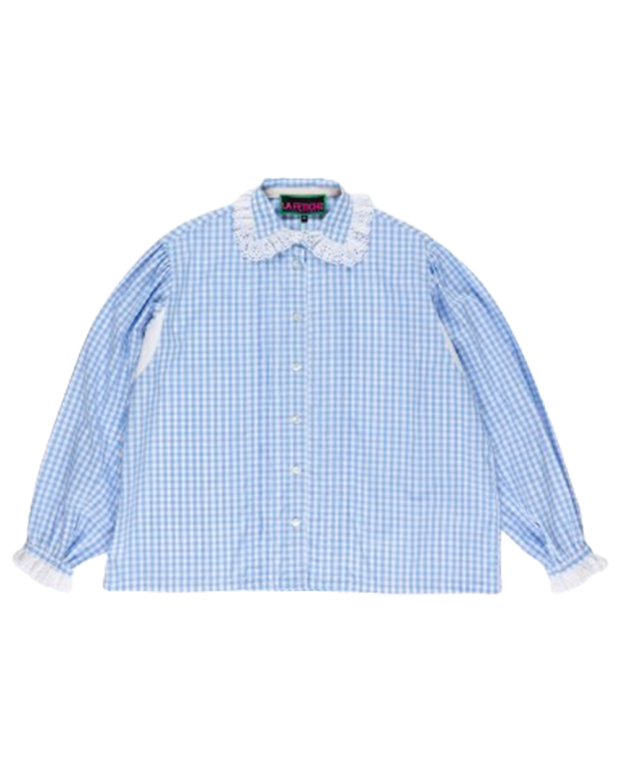 Jane gingham Blouse light blue Jane gingham Blouse light blue