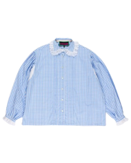 Blouse Jane vichy bleu clair