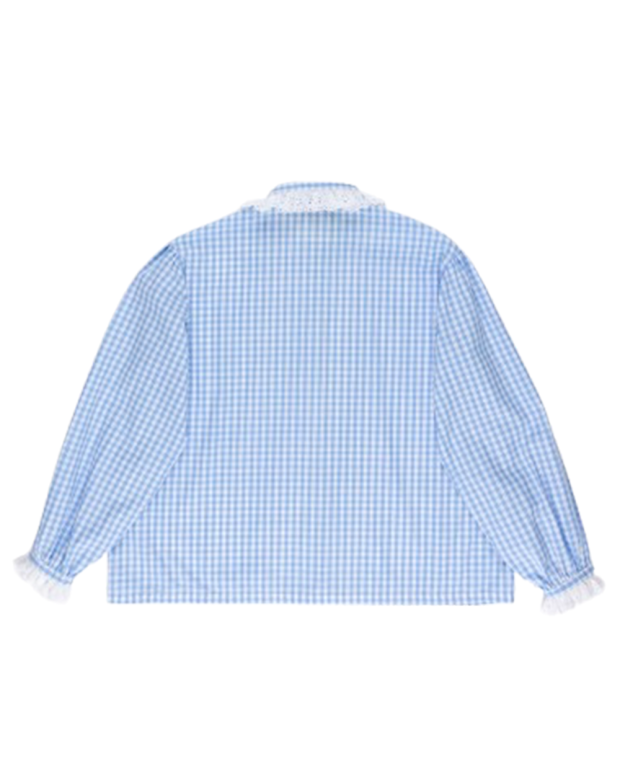 Jane gingham Blouse light blue Jane gingham Blouse light blue