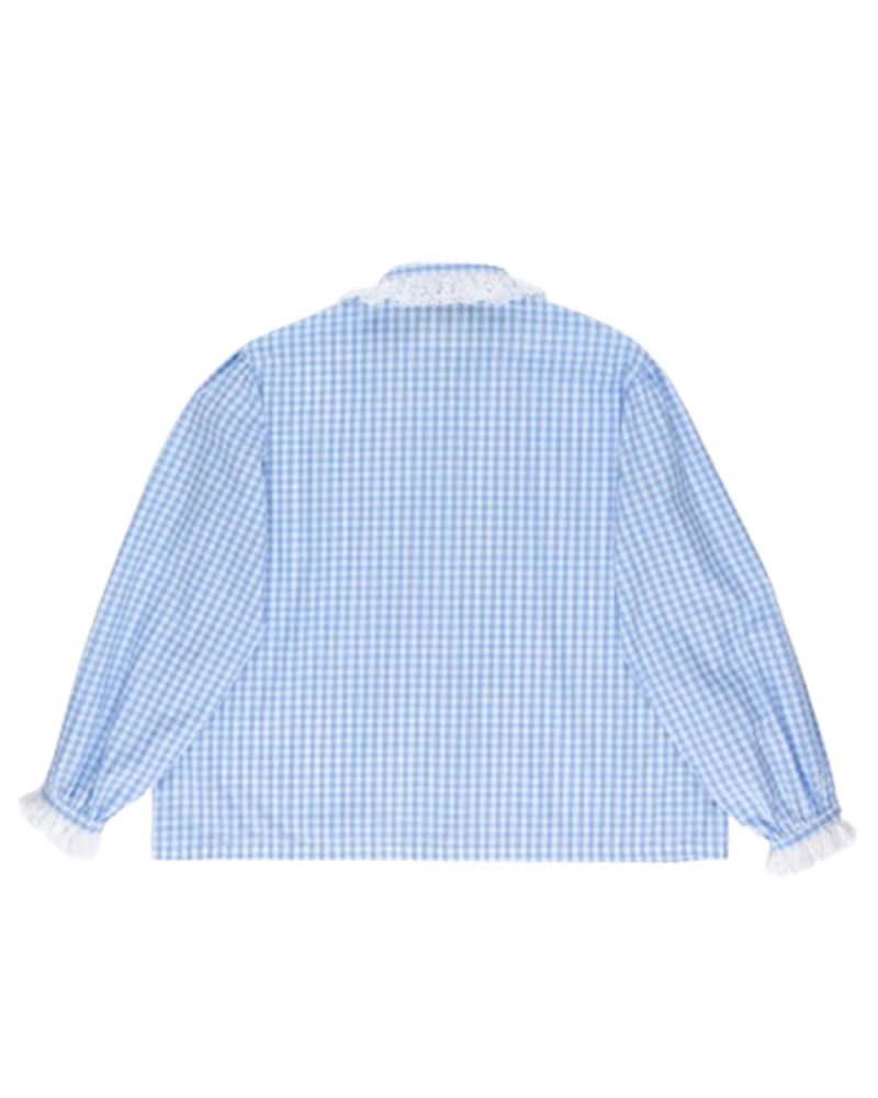 Blouse Jane vichy bleu clair