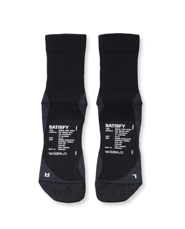 Merino Nylon Tube Socks black