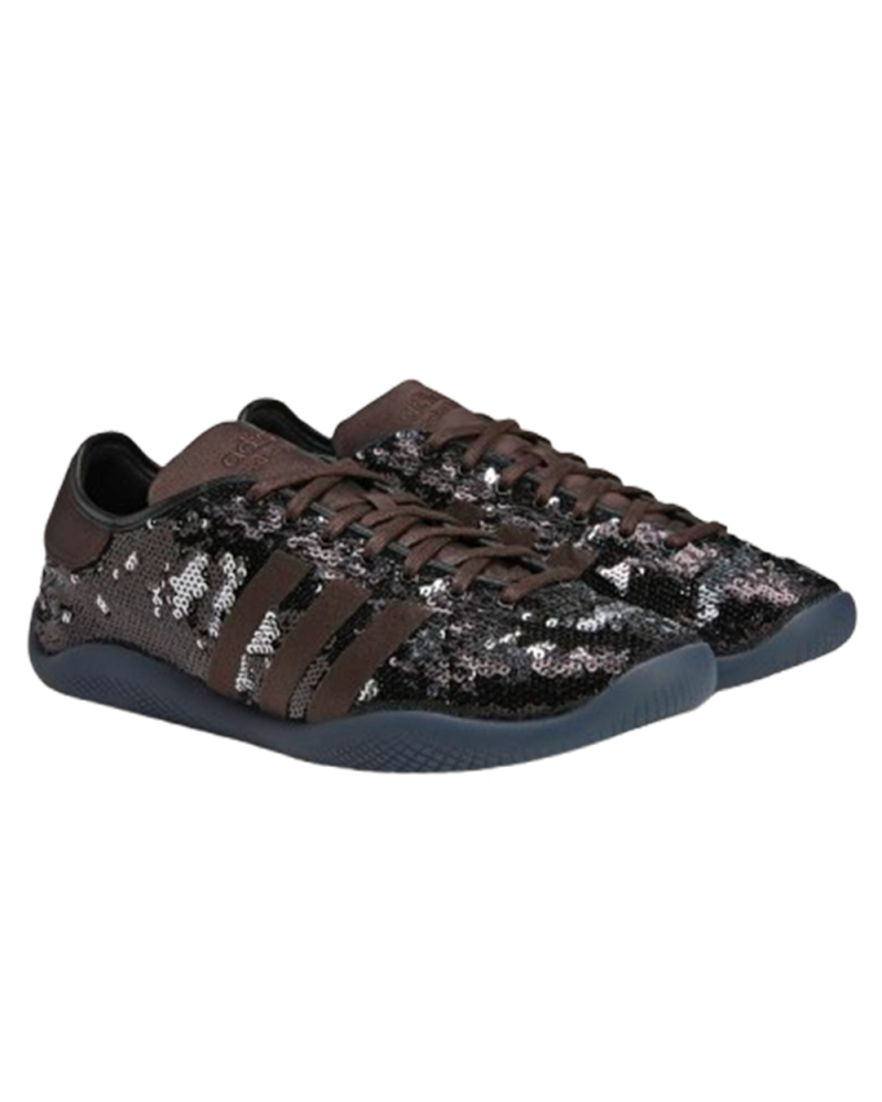x Wales Bonner Karintha sequin core black/ silver met/ dark brown