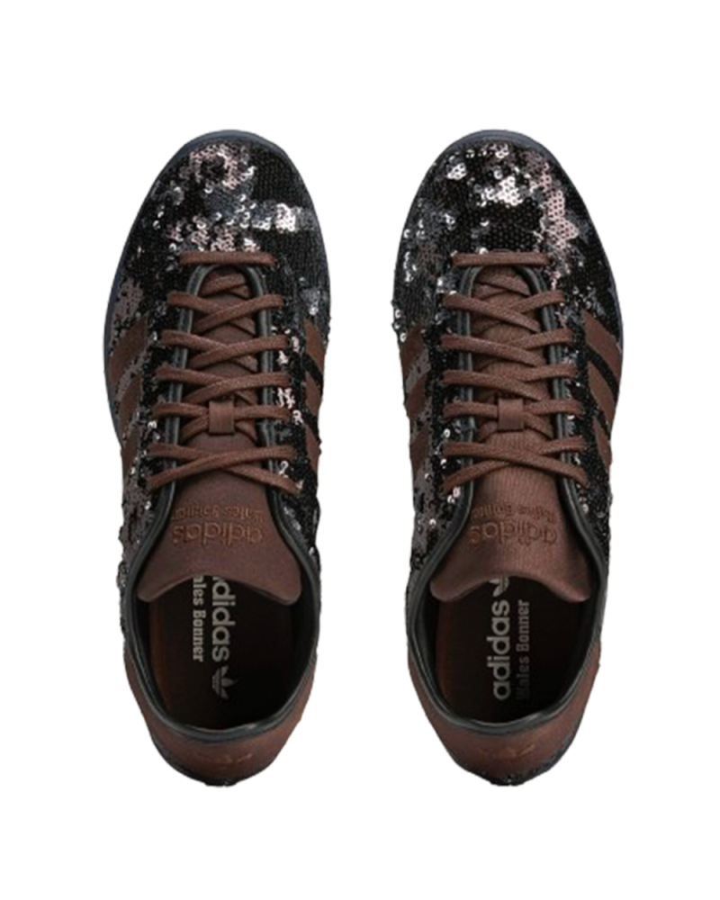 x Wales Bonner Karintha sequin core black/ silver met/ dark brown