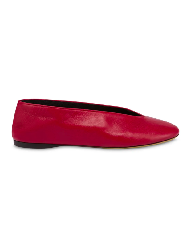 Ballerines en Nappa rouge