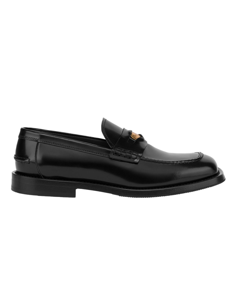 Mocassins en cuir brossé noir