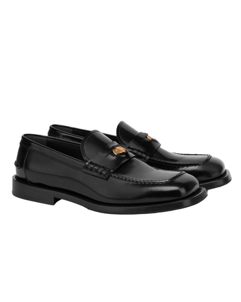 Mocassins en cuir brossé noir