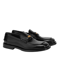 Brushed leather Moccasin black