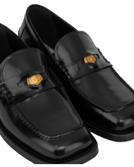Mocassins en cuir brossé noir