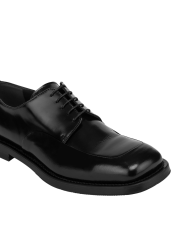 Derby en cuir brossé noir