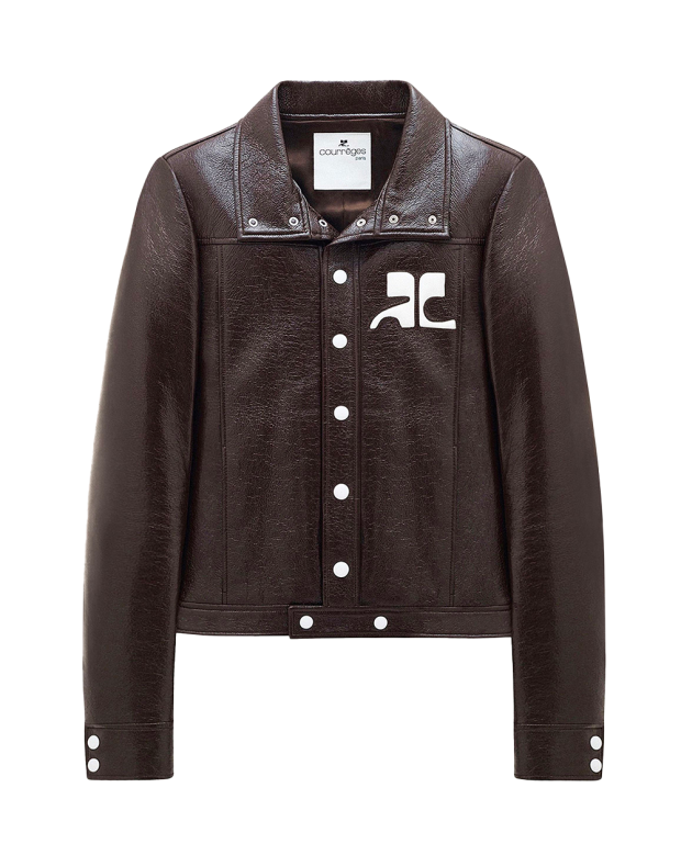 Veste Réédition en vinyle chocolat Veste Réédition en vinyle chocolat