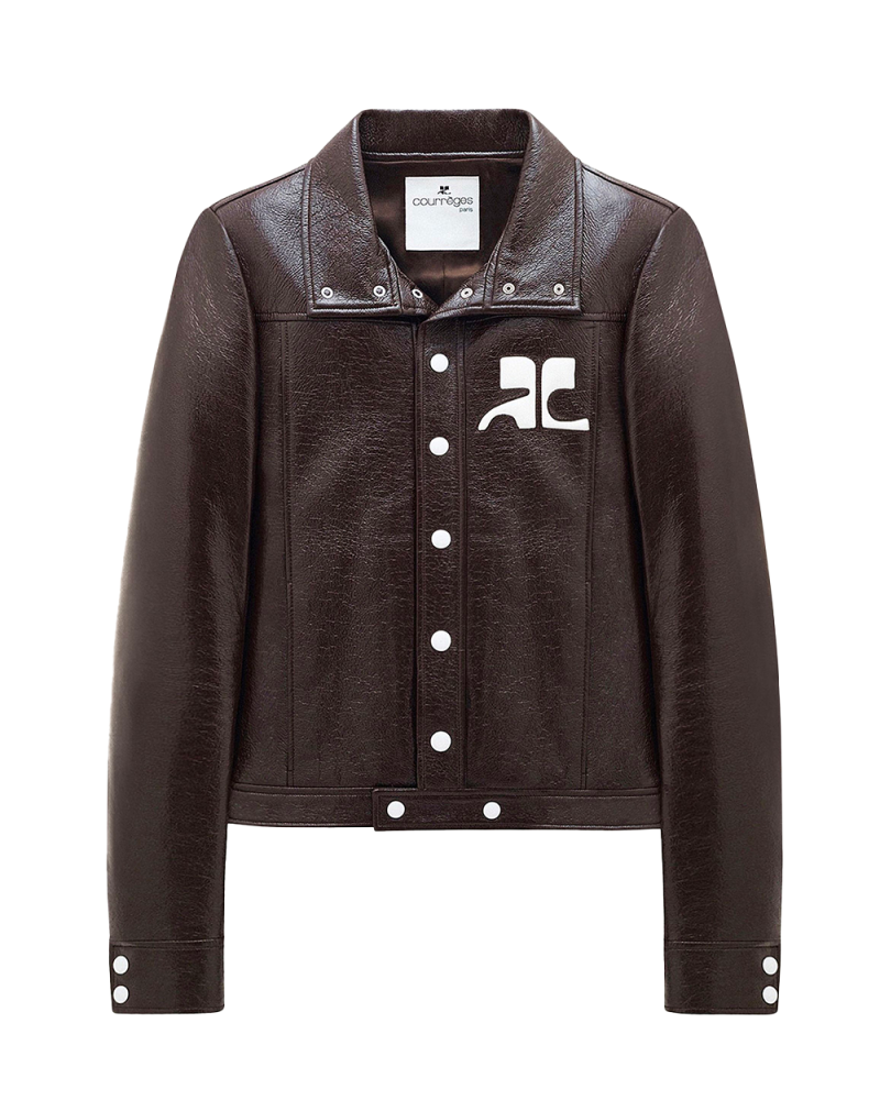 Veste Réédition en vinyle chocolat Veste Réédition en vinyle chocolat