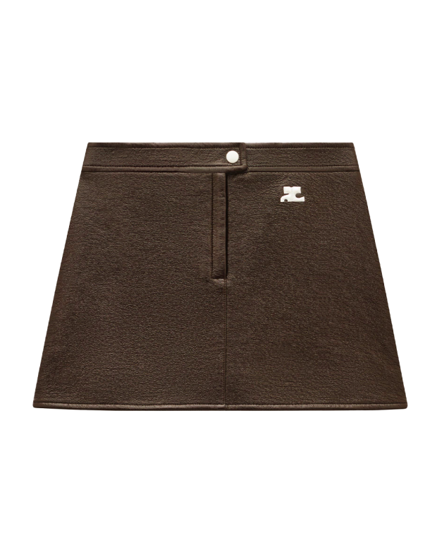 Reedition vinyl Mini Skirt chocolate Reedition vinyl Mini Skirt chocolate