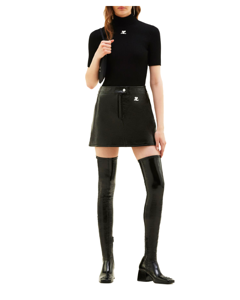 Reedition vinyl Mini Skirt black