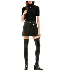 Reedition vinyl Mini Skirt black