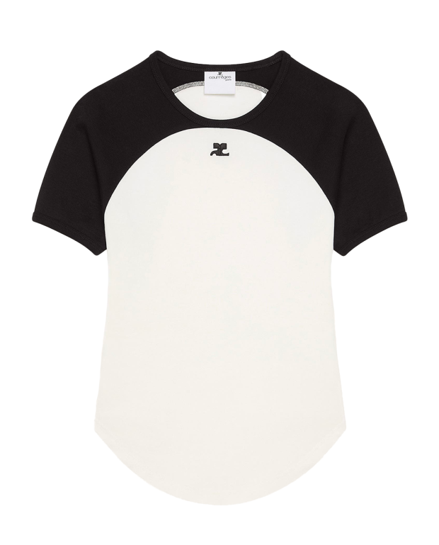 Circle Contrast T-shirt heritage white/black Circle Contrast T-shirt heritage white/black
