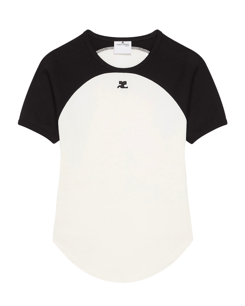 Circle Contrast T-shirt heritage white/black Circle Contrast T-shirt heritage white/black