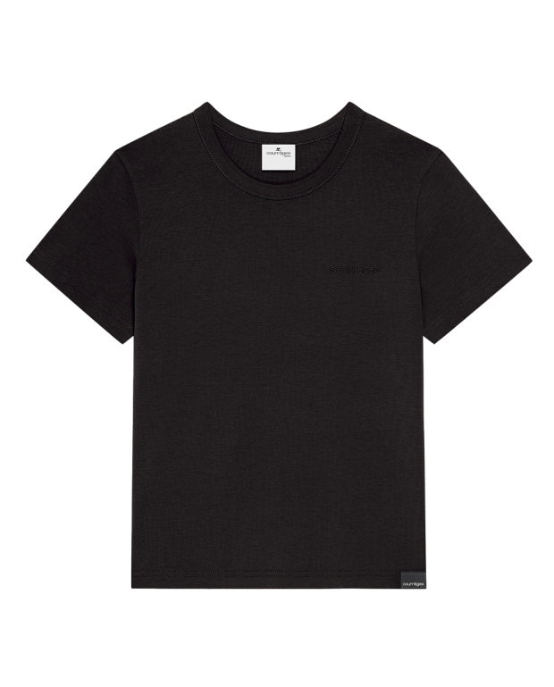 Embroidered T-shirt black Embroidered T-shirt black