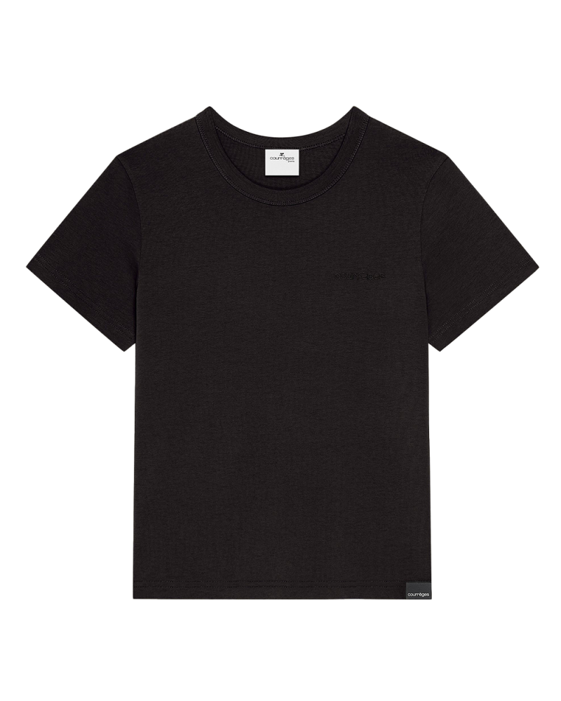 Embroidered T-shirt black Embroidered T-shirt black