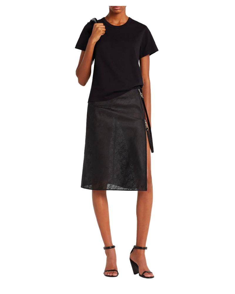 Embroidered T-shirt black Embroidered T-shirt black
