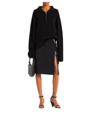 Ribbed wool Trucker Sweater black Ribbed wool Trucker Sweater black