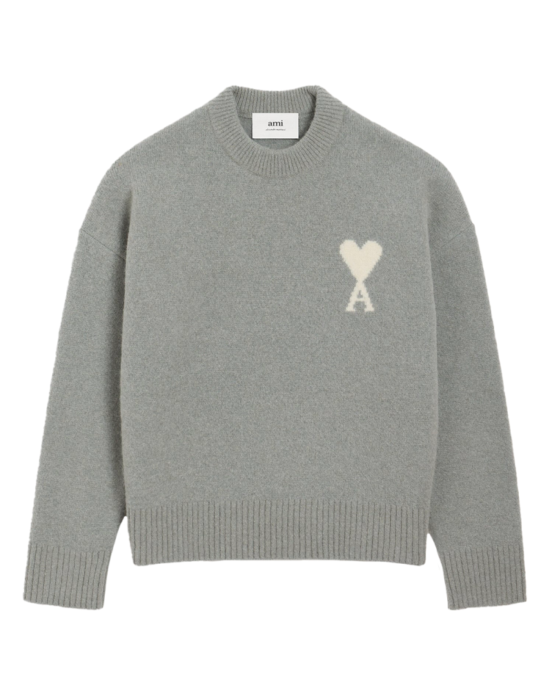 Pull col rond ADC gris/écru Pull col rond ADC gris/écru