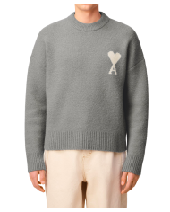 Pull col rond ADC gris/écru Pull col rond ADC gris/écru