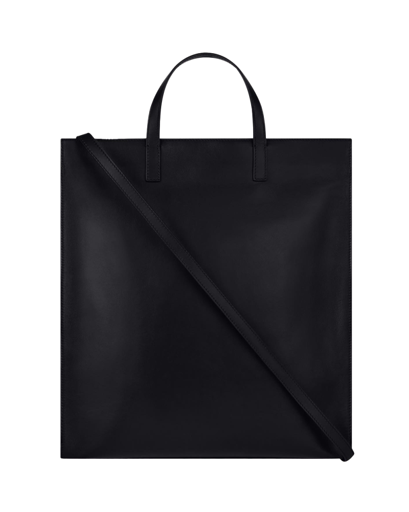 Tote Bag AC en cuir noir
